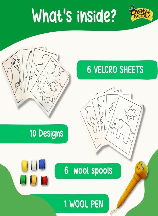 Zephyr Creative Factory Woolcro - Forest Friends, Art and Craft kit for Girls 5+, Yarn Craft, DIY kit, Travel Toys - Image 2